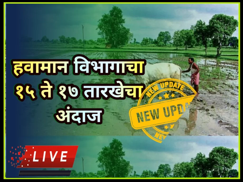 Rain forecast: पुढील 24 तासात महाराष्ट्रात या जिल्ह्यात पावसाचा कमबॅक Havaman andaj
