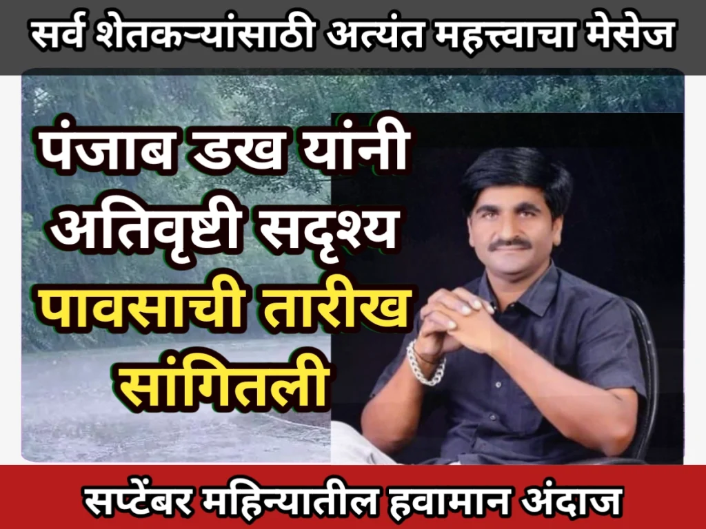 IMD Update: अरे बापरे! राज्यभरातील पावसाने परत घेतली विश्रांती, हवामान विभागाचा नवीन हवामान अंदाज Punjab dakh havaman andaj